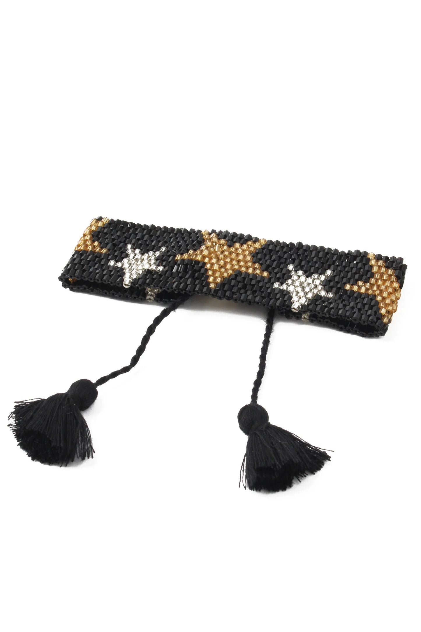 Black Star Beaded Bracelet