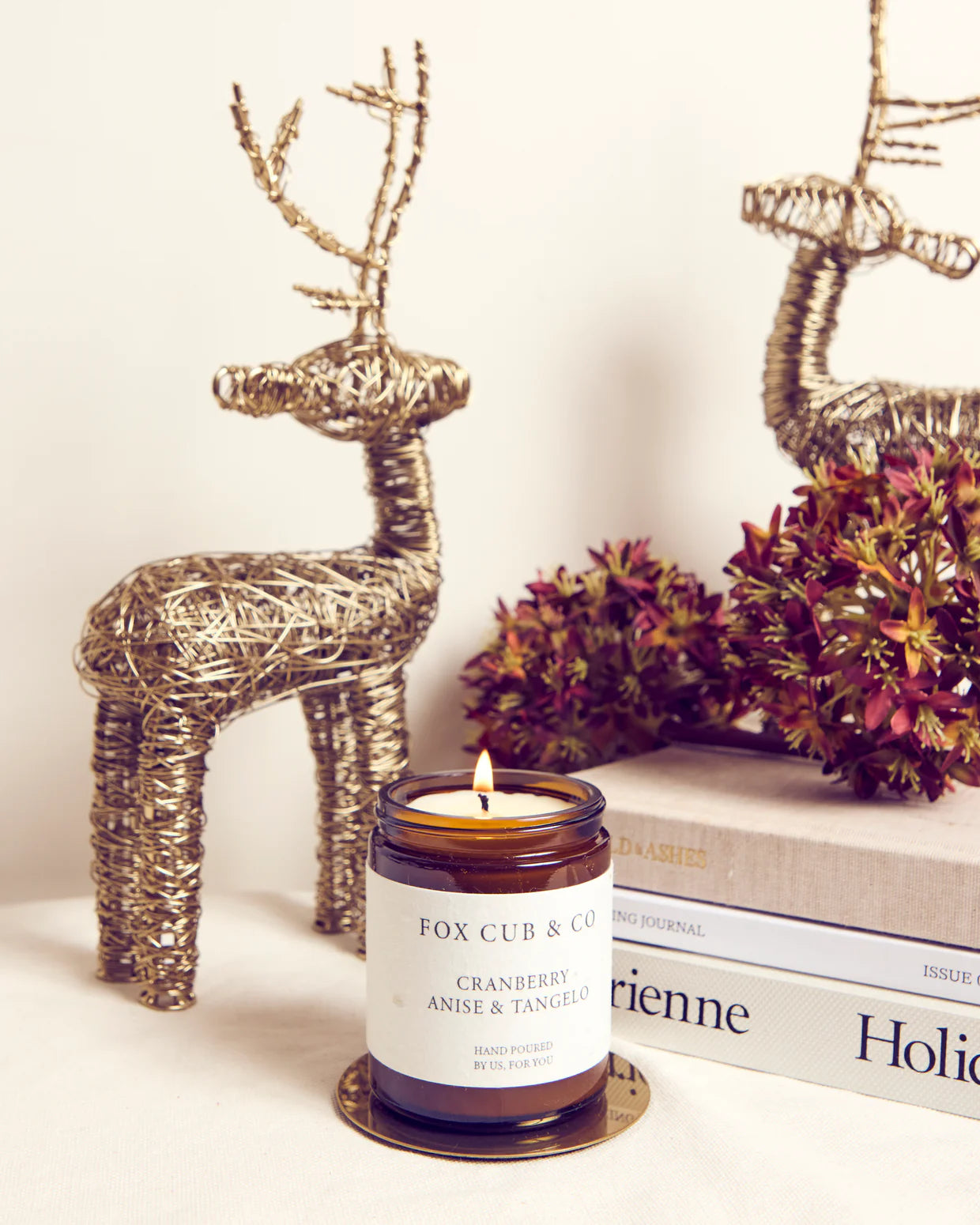 Fox & Cub Candle Small