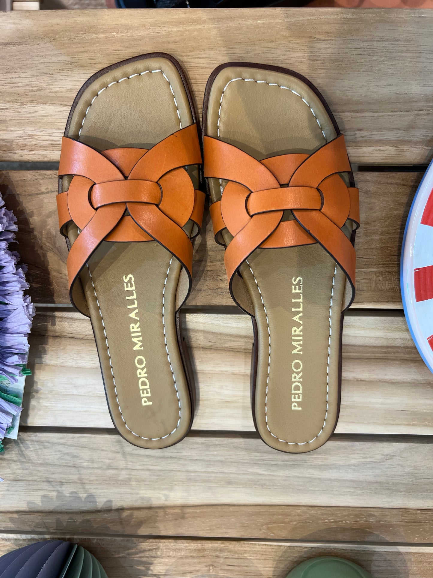 Pedro Miralles orange slides Shoes
