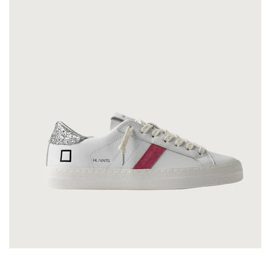 DATE HILL LOW CALF vintage calf white silver trainers Shoes