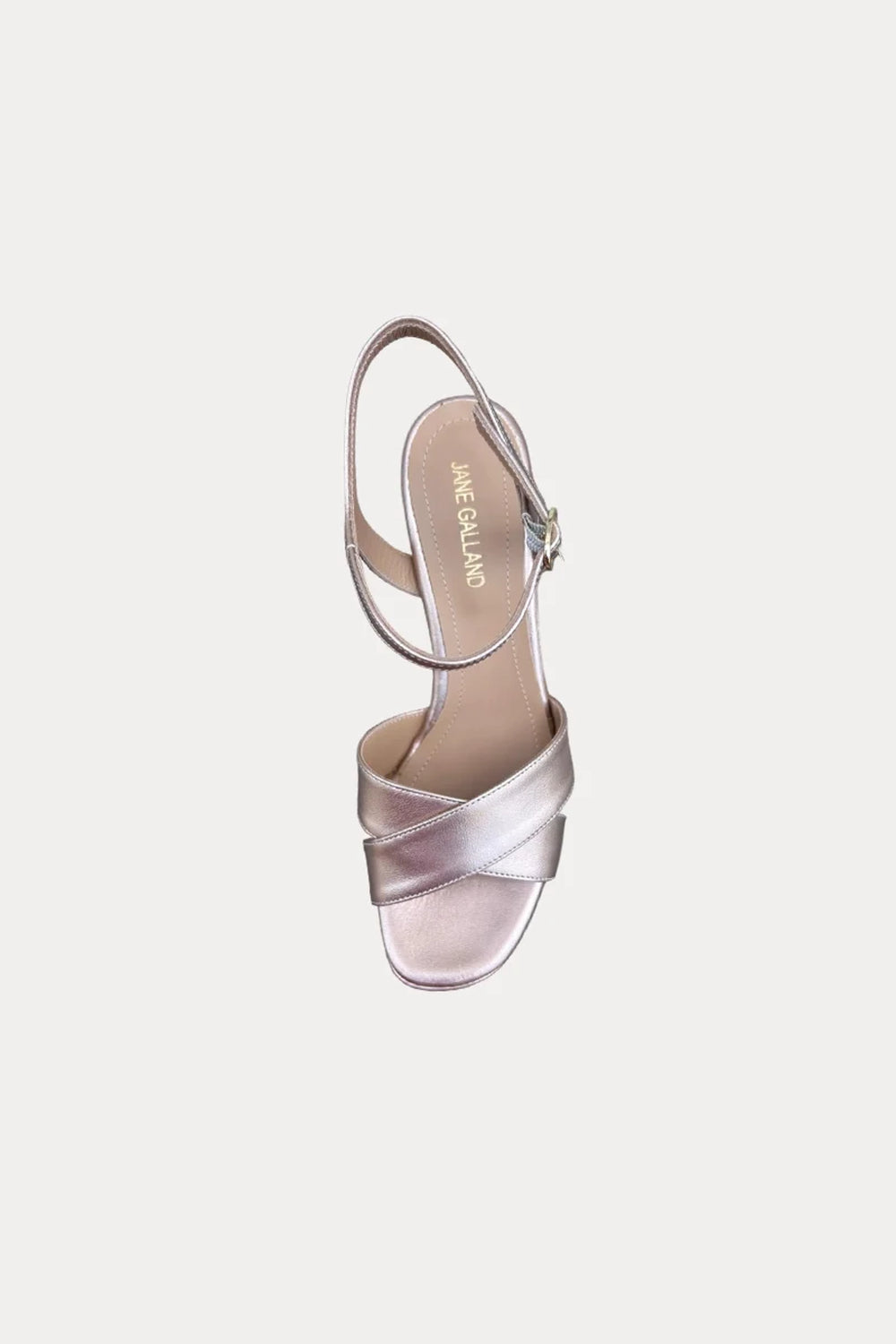 Jane Galland JOSEPHINE Gold Leather Platform Sandals