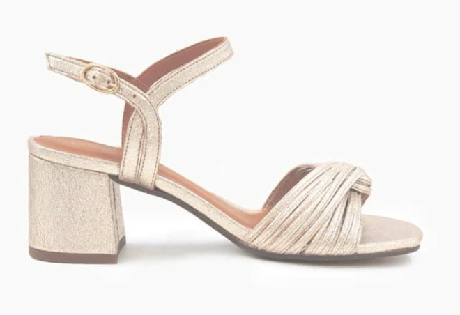 Maison Toufet Molly gold heeled sandals shoes