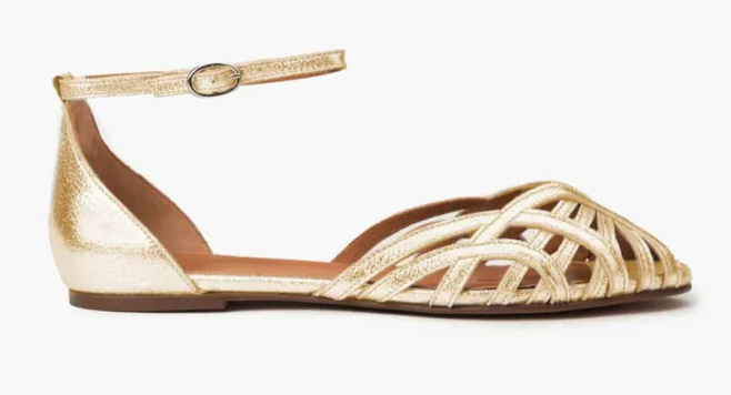 Maison Toufet olympe gold flat sandals shoes (Copy)
