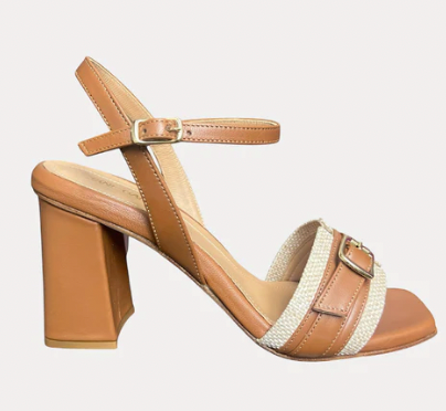 Jane Galland LAURE TAN Leather Sandals Shoes