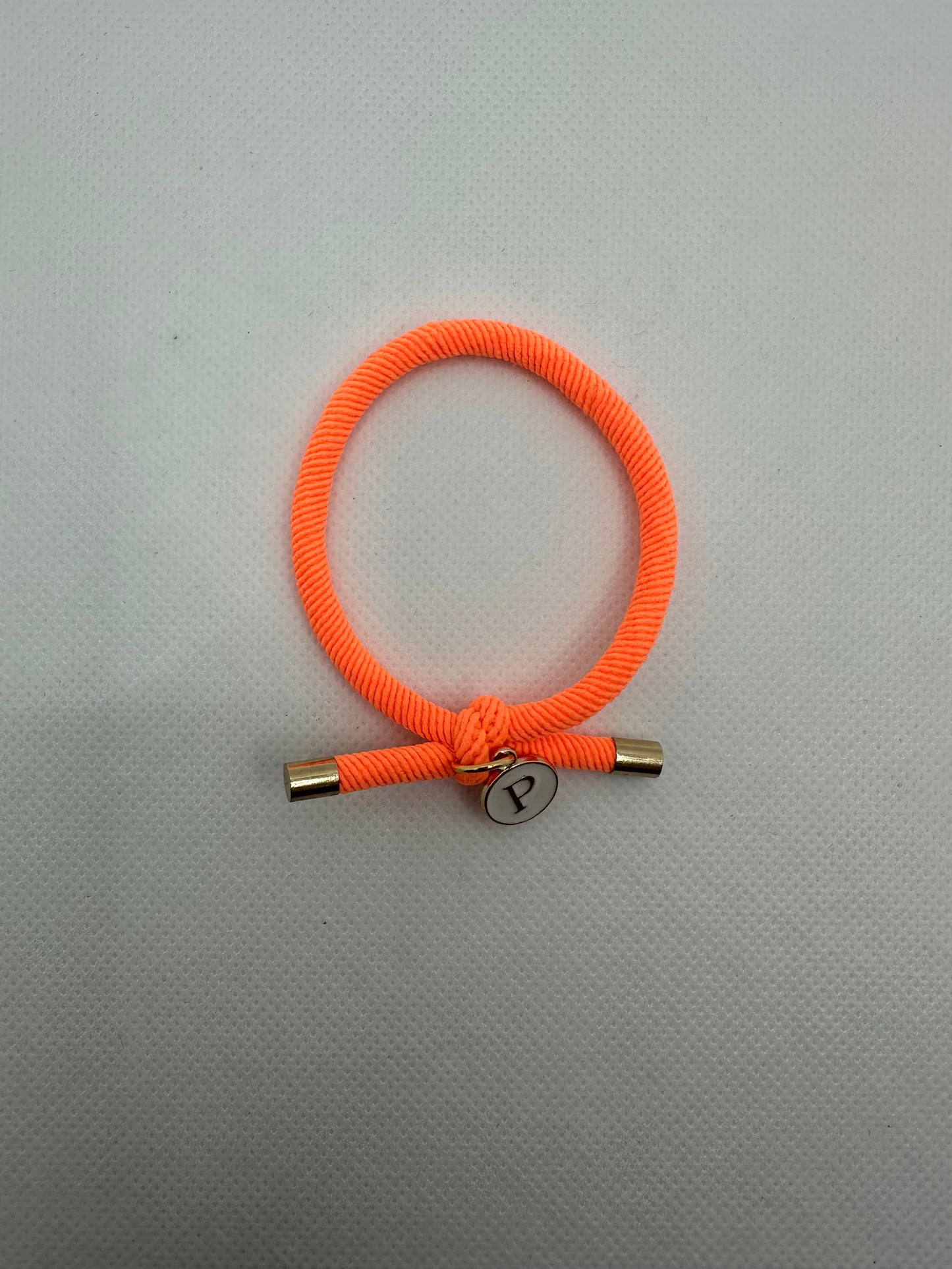 Initial Wrist Band/Hair Tie (H-N)