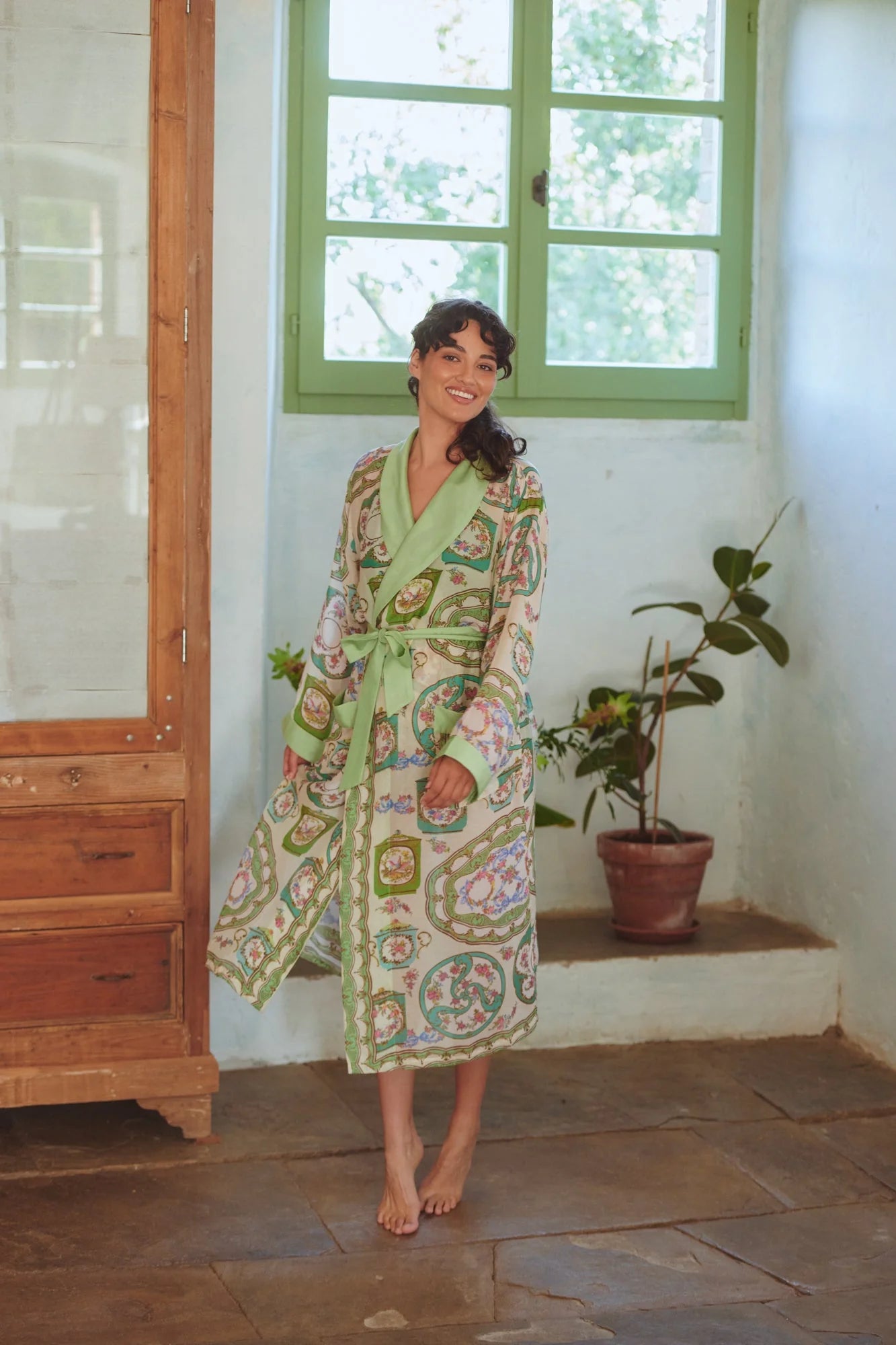 Pandora Robe - Afternoon Tea Green