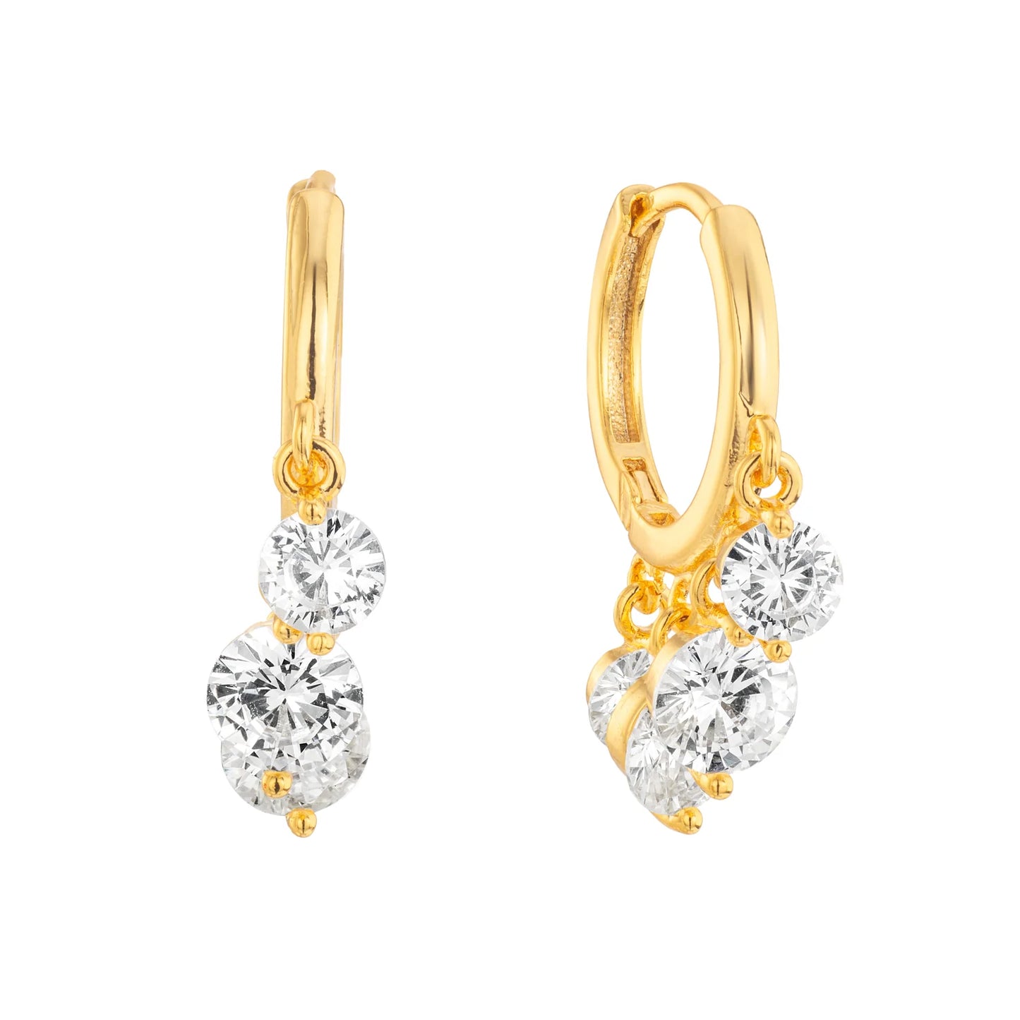 Bijoux De Mimi Iris Waterfall Huggie Earrings