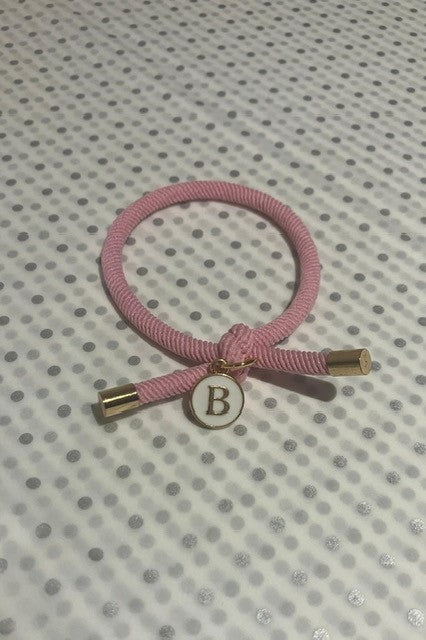 Initial Wrist Band/Hair Tie (H-N)