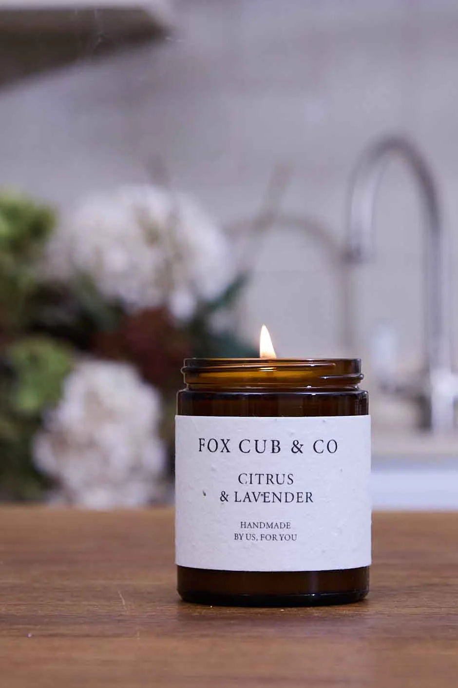 Fox & Cub Candle Small