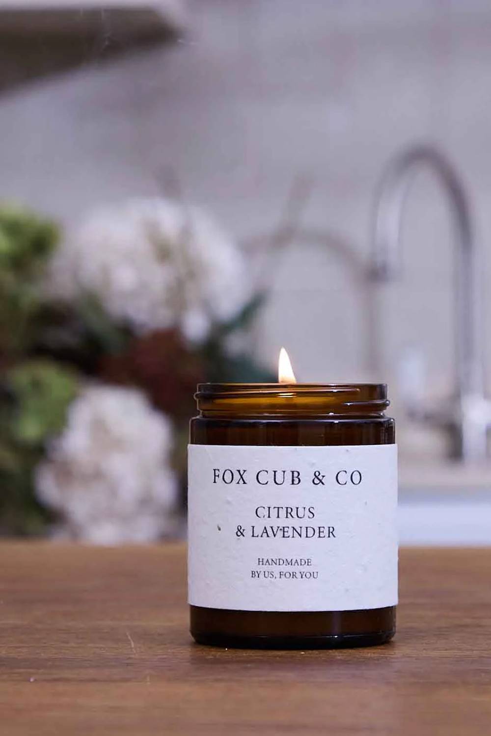 Fox & Cub Candle Small