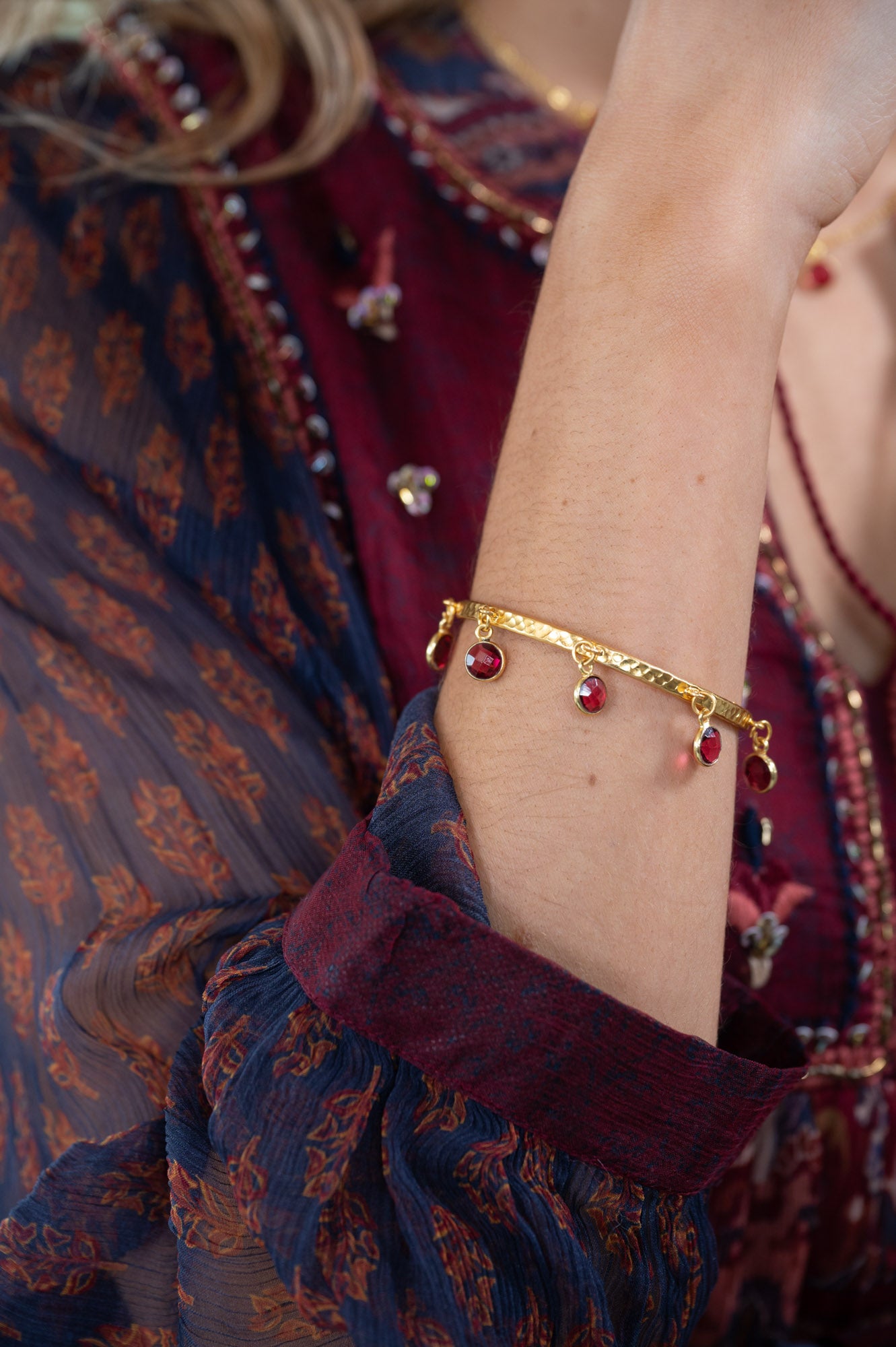 Scarlett Charm Bangle