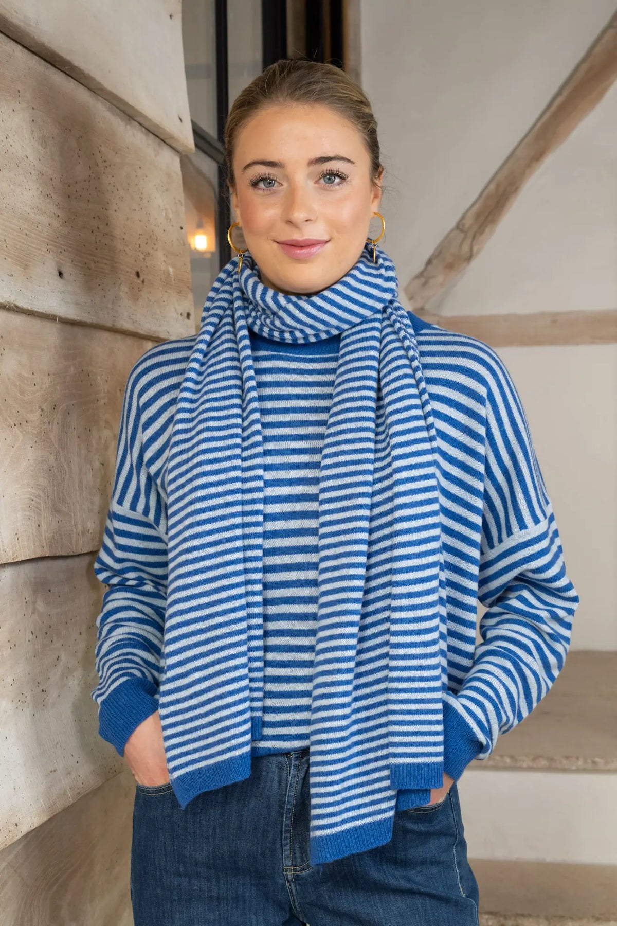 Benedict Jersey in Cobalt/Sky