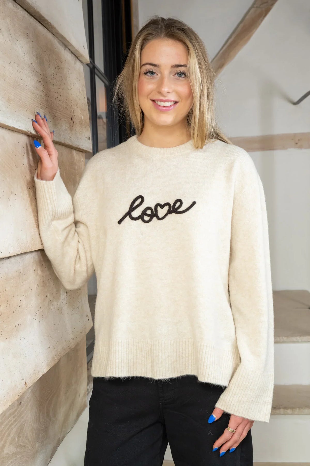 Love Jersey in Praline/Black