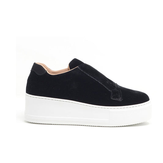 JANE GALLAND Trainers Velluto Nero Black VELVET Trainers Shoes