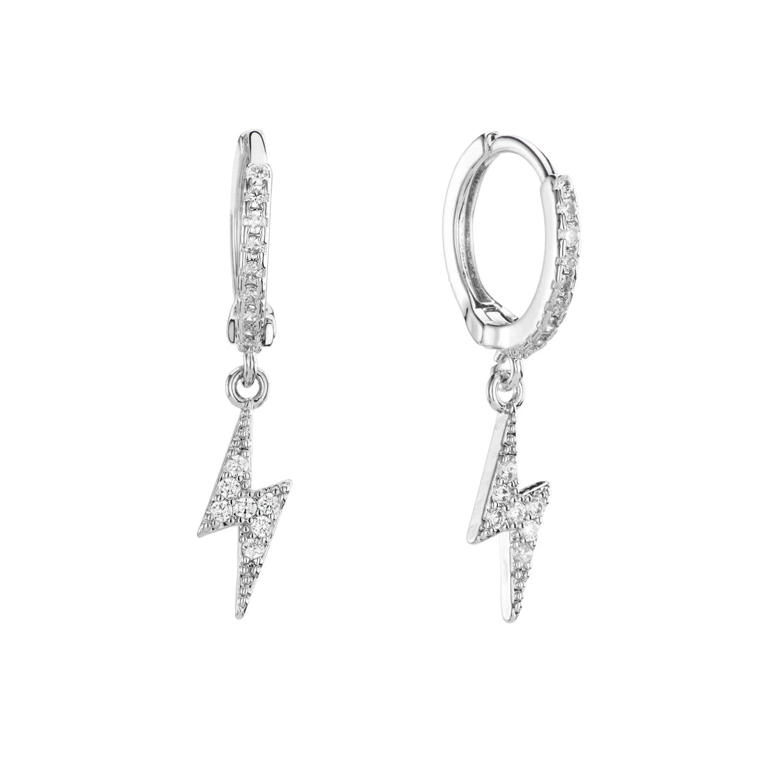 Bijoux De Mimi "Talitha" Lightning Bolt Huggie Earrings