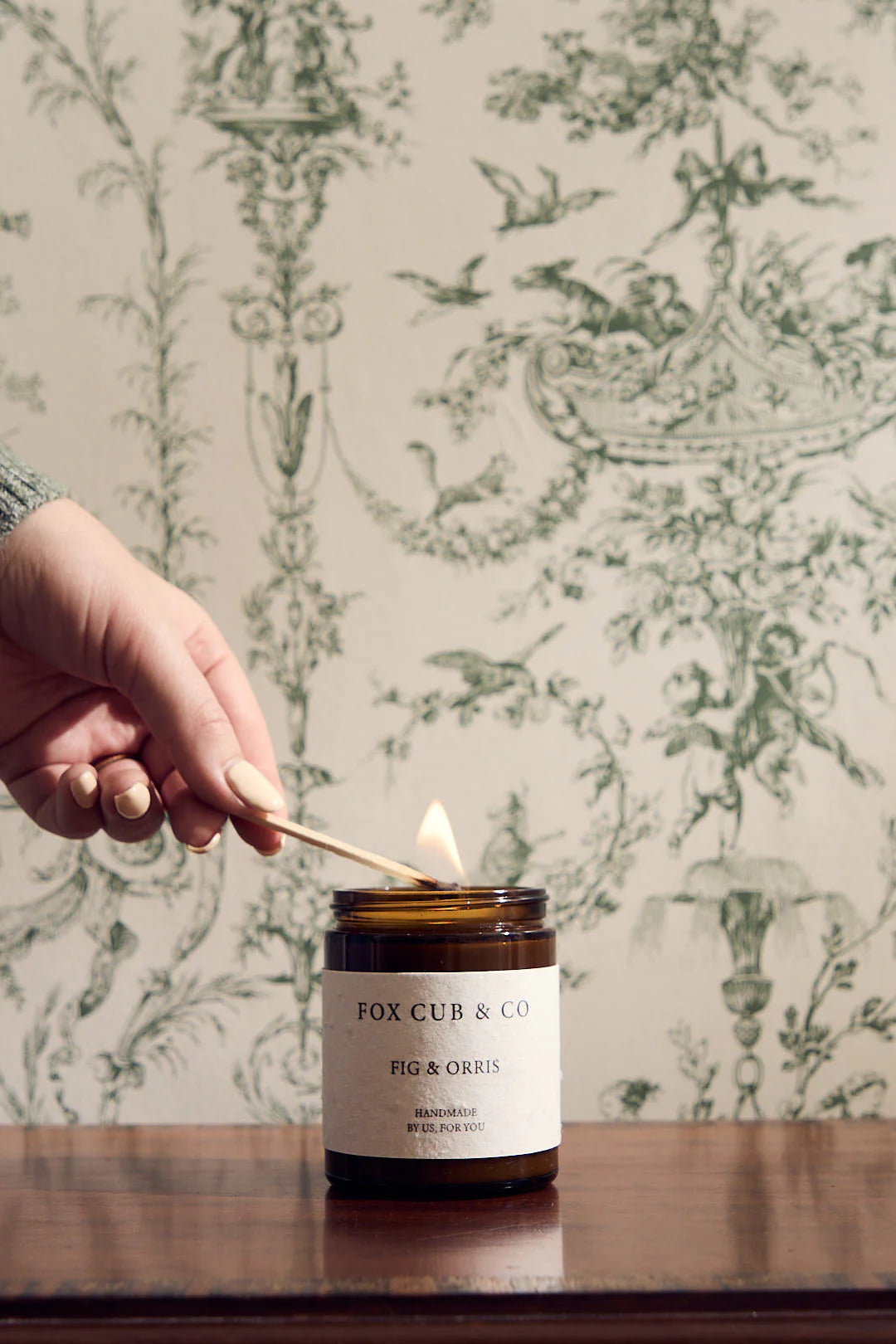 Fox & Cub Candle Small