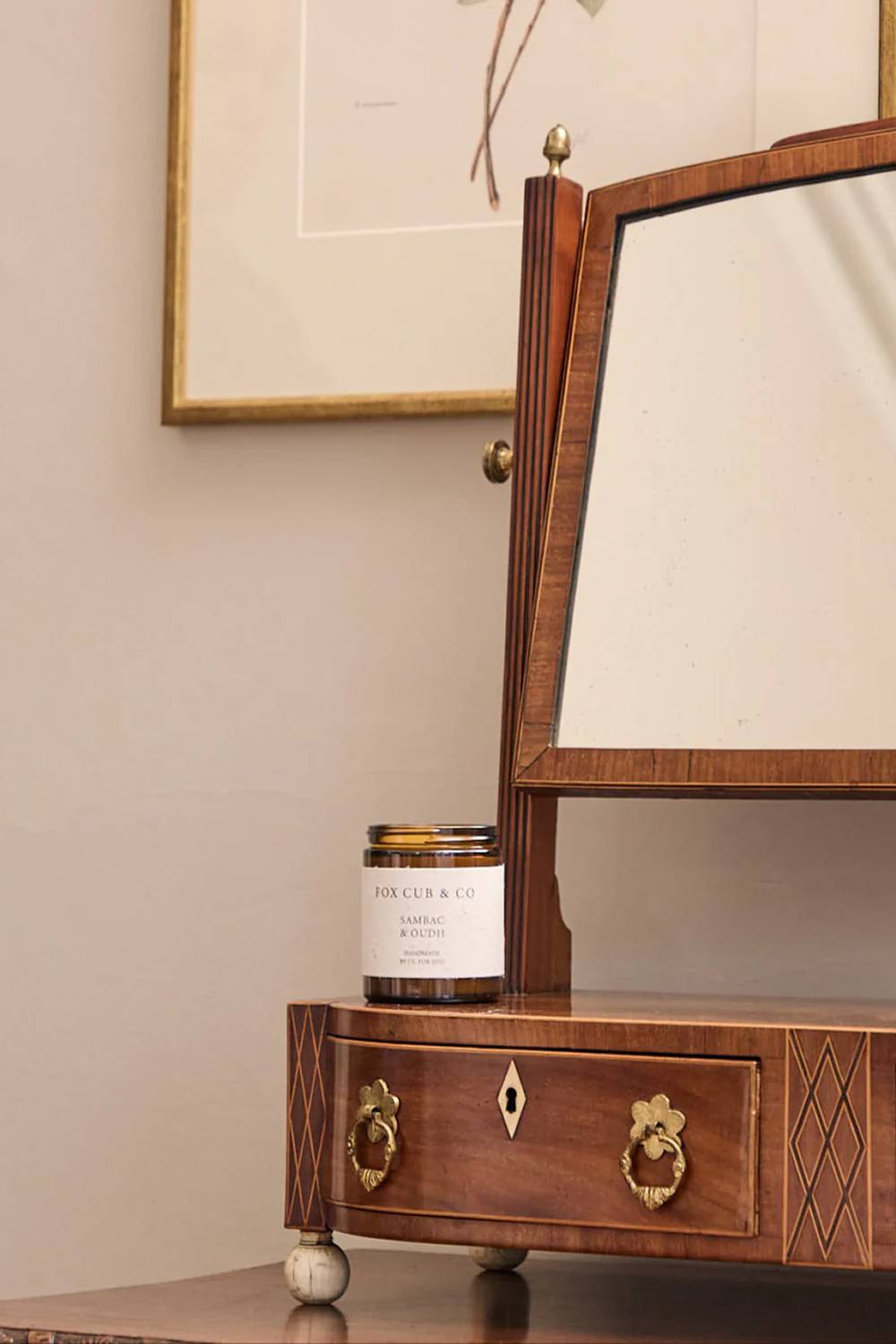 Fox & Cub Candle Small