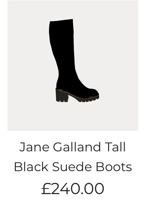 Jane Galland N107 miusa crosta nero long boots over the knee shoes