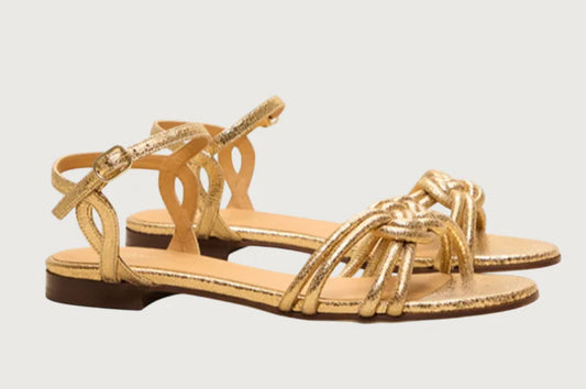 Rivecour N°219 Gold flat sandals shoes