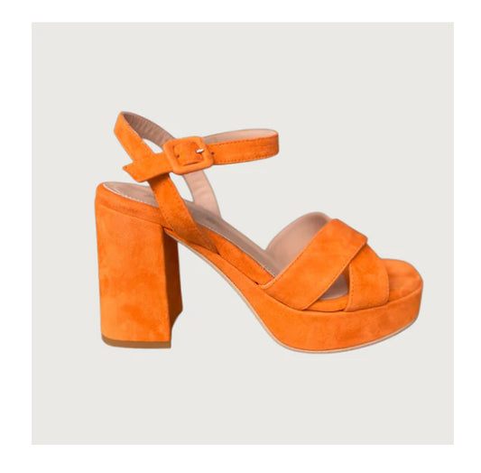 Jane Galland Sandals orange suede Shoe