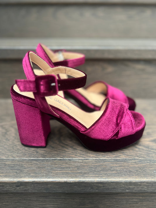 Jane Galland Sandals Velluto Bordeaux SANDALS  Shoes