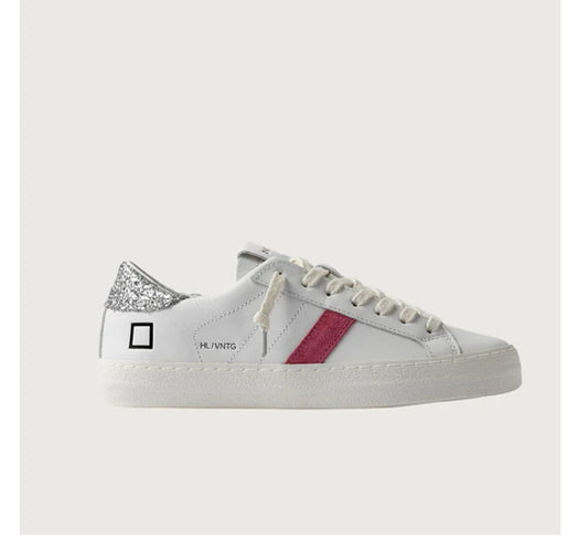 DATE HILL LOW CALF vintage calf white silver trainers Shoes