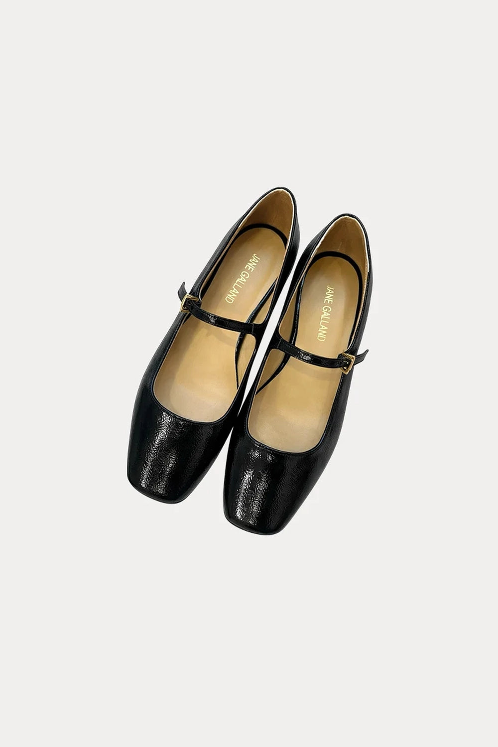 Jane Galland HELENE Black Leather Mary Jane