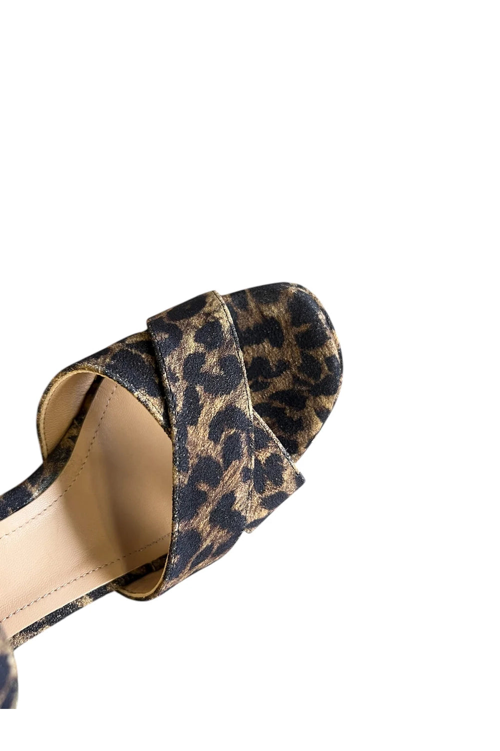 Jane Galland JULIETTE Leopard Leather Platform Sandals