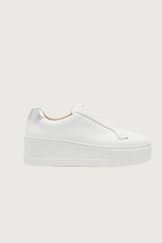 Jane Galland Marie Off White Leather Flatform Trainers