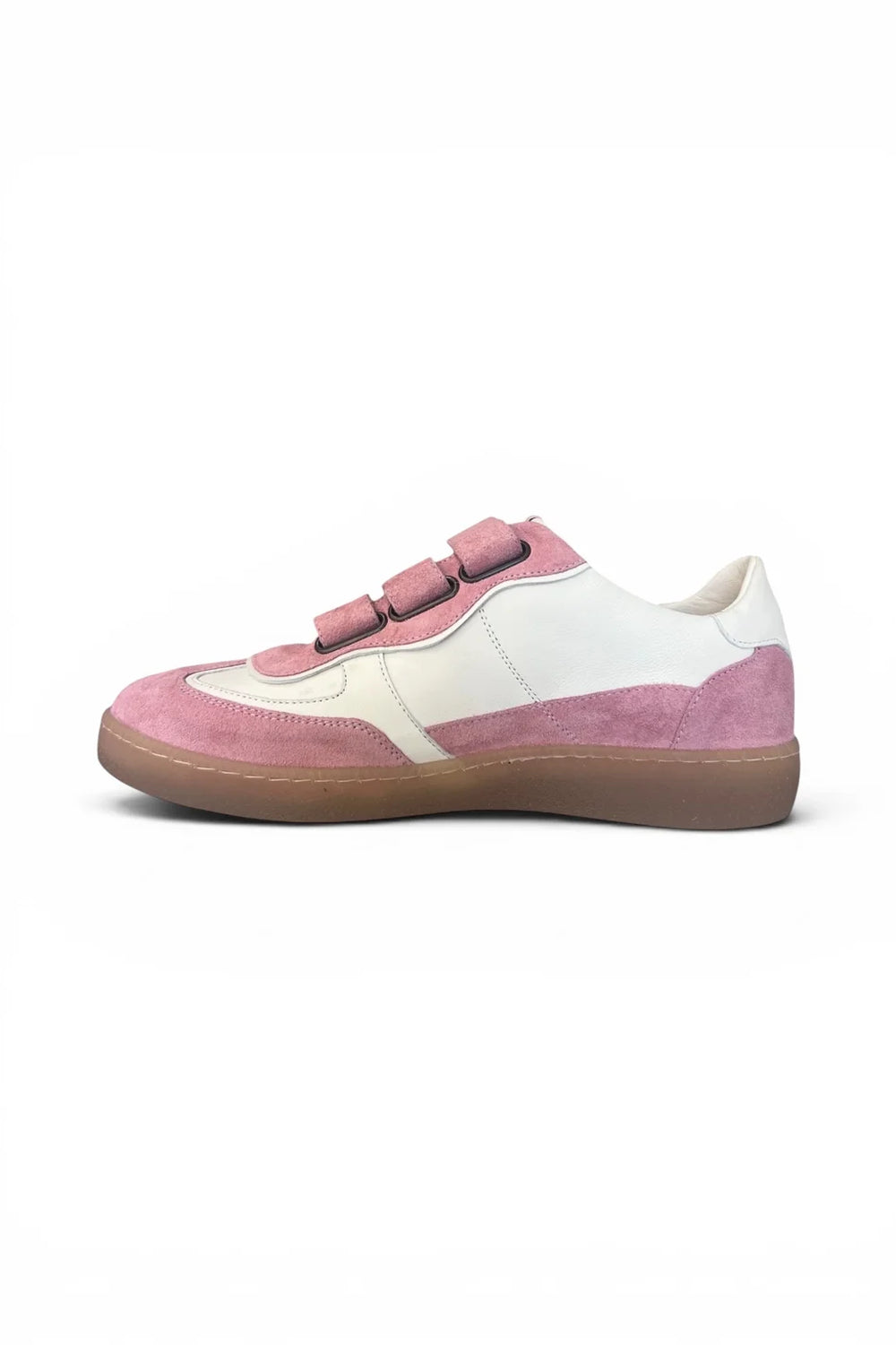 Jane Galland SONJA Pink Suede Velcro Trainers