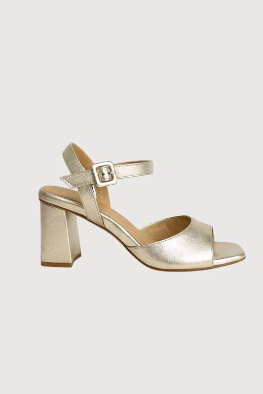 Jane Galland VALERIE Gold Leather Sandals