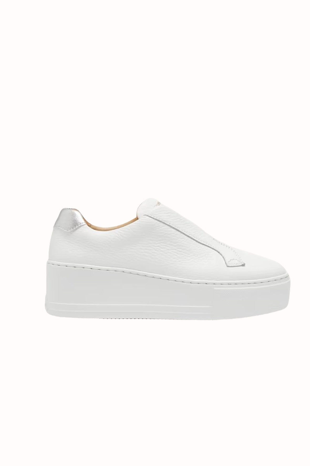 Jane Galland Marie Off White Leather Flatform Trainers