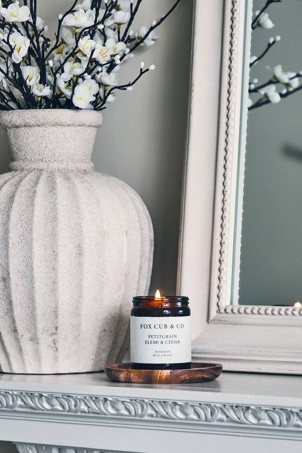 Fox & Cub Candle Small