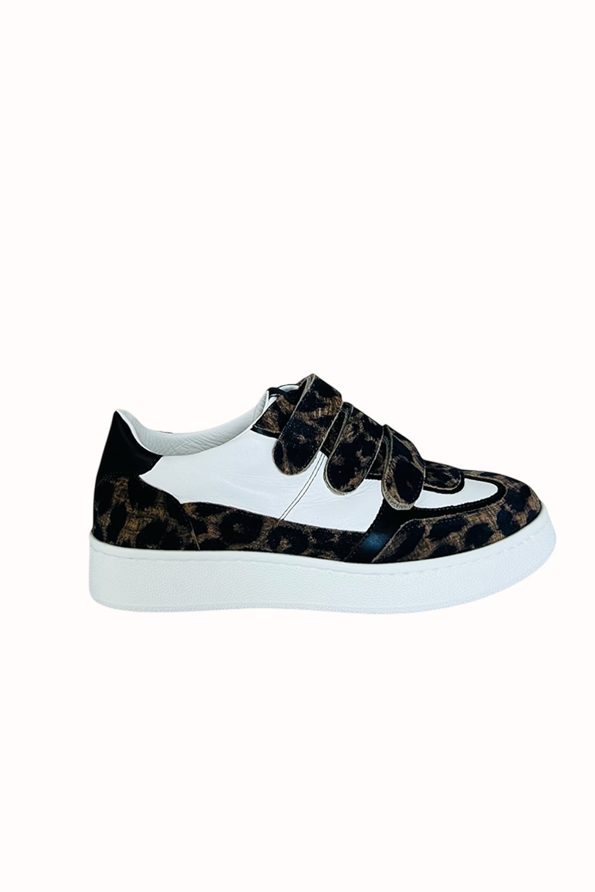 Jane Galland SONJA Leopard Velcro Trainers