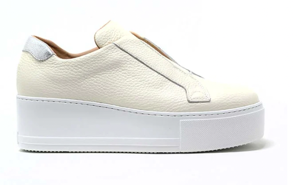 JANE GALLAND WHITE Flatform Trainers Shoes