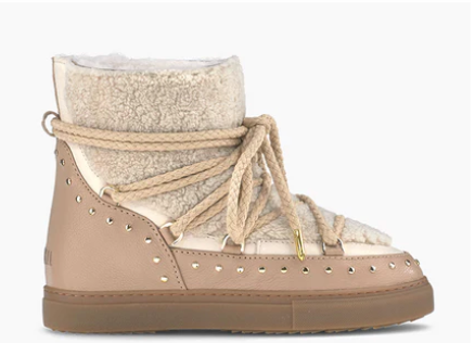 INUIKII Sneaker Curly Rock Wedges Beige Boots Shoes