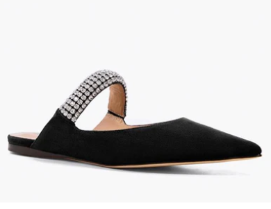 Lola Cruz 322Z70BK Black Velvet Flats Shoes