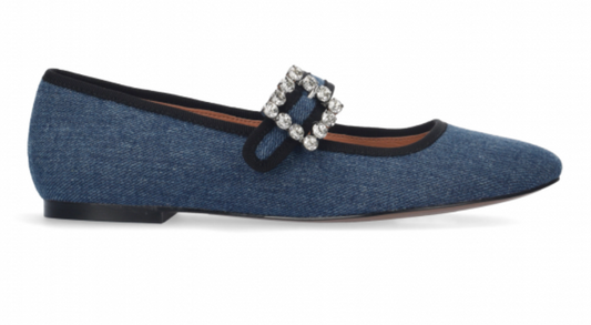 Bibi Lou 656Z67VK Azul Blue Ballerina Shoes