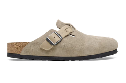 Birkenstock Boston Braided Taupe Clogs Shoes