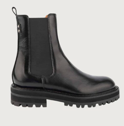 Maison Toufet Joely Black Leather Boots Shoes