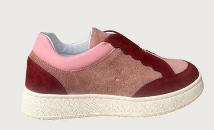 JANE GALLAND Pink scalloped trainers shoes
