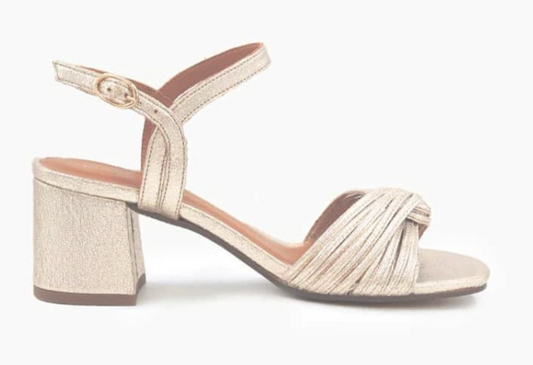 Maison Toufet Molly gold heeled sandals shoes