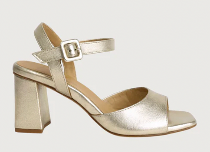 Jane Galland VALERIE Gold Leather Sandals Shoes