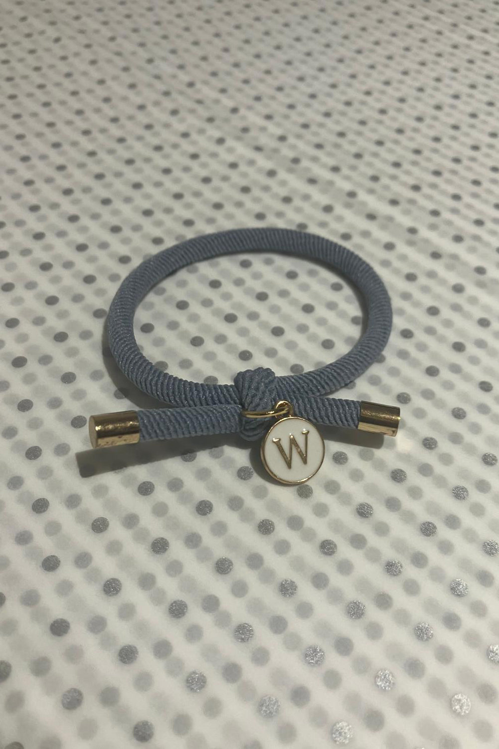 Initial Wrist Band/Hair Tie (H-N)