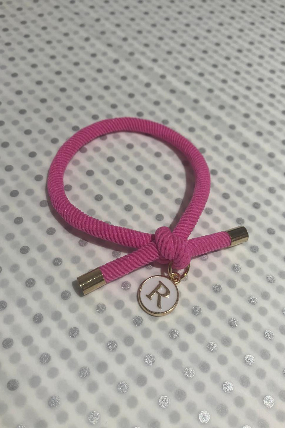 Initial Wrist Band/Hair Tie (A-G)