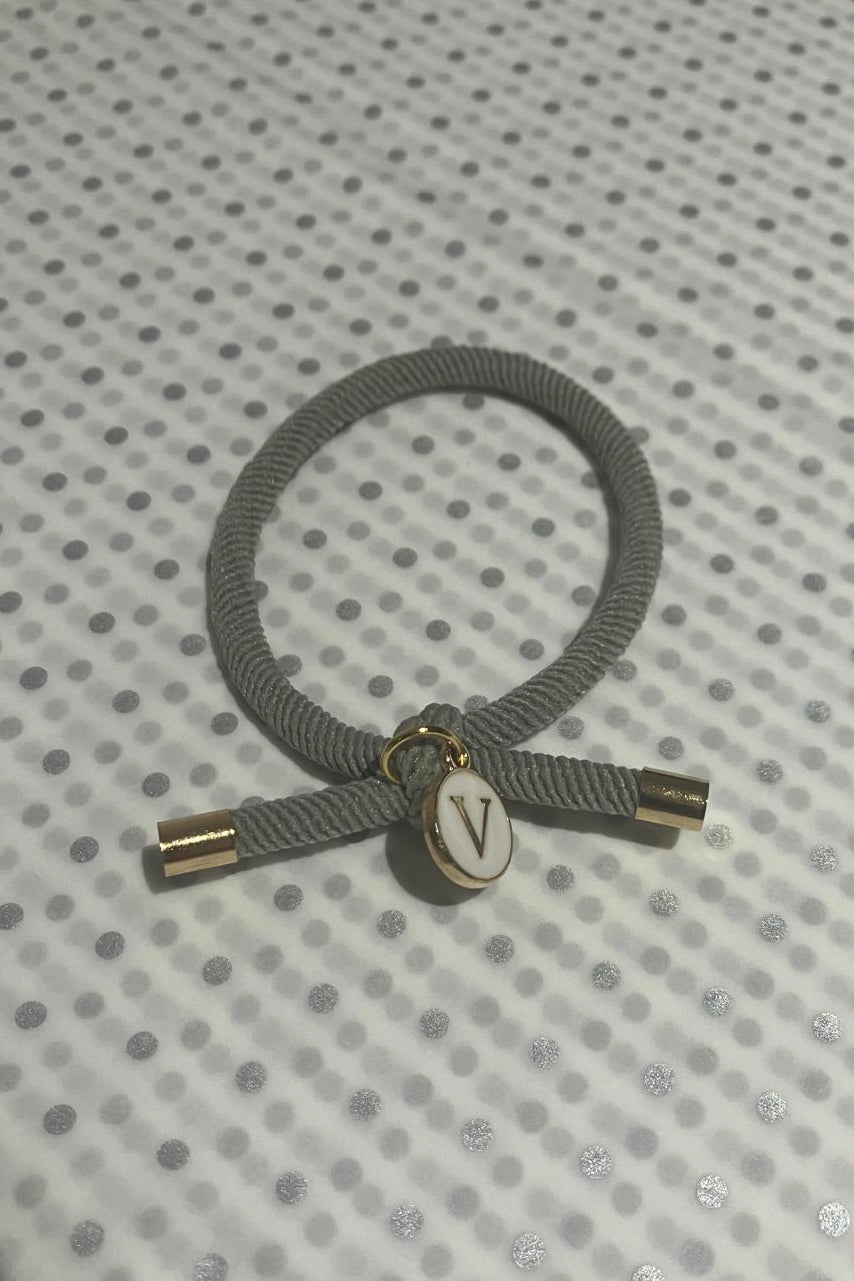 Initial Wrist Band/Hair Tie (A-G)