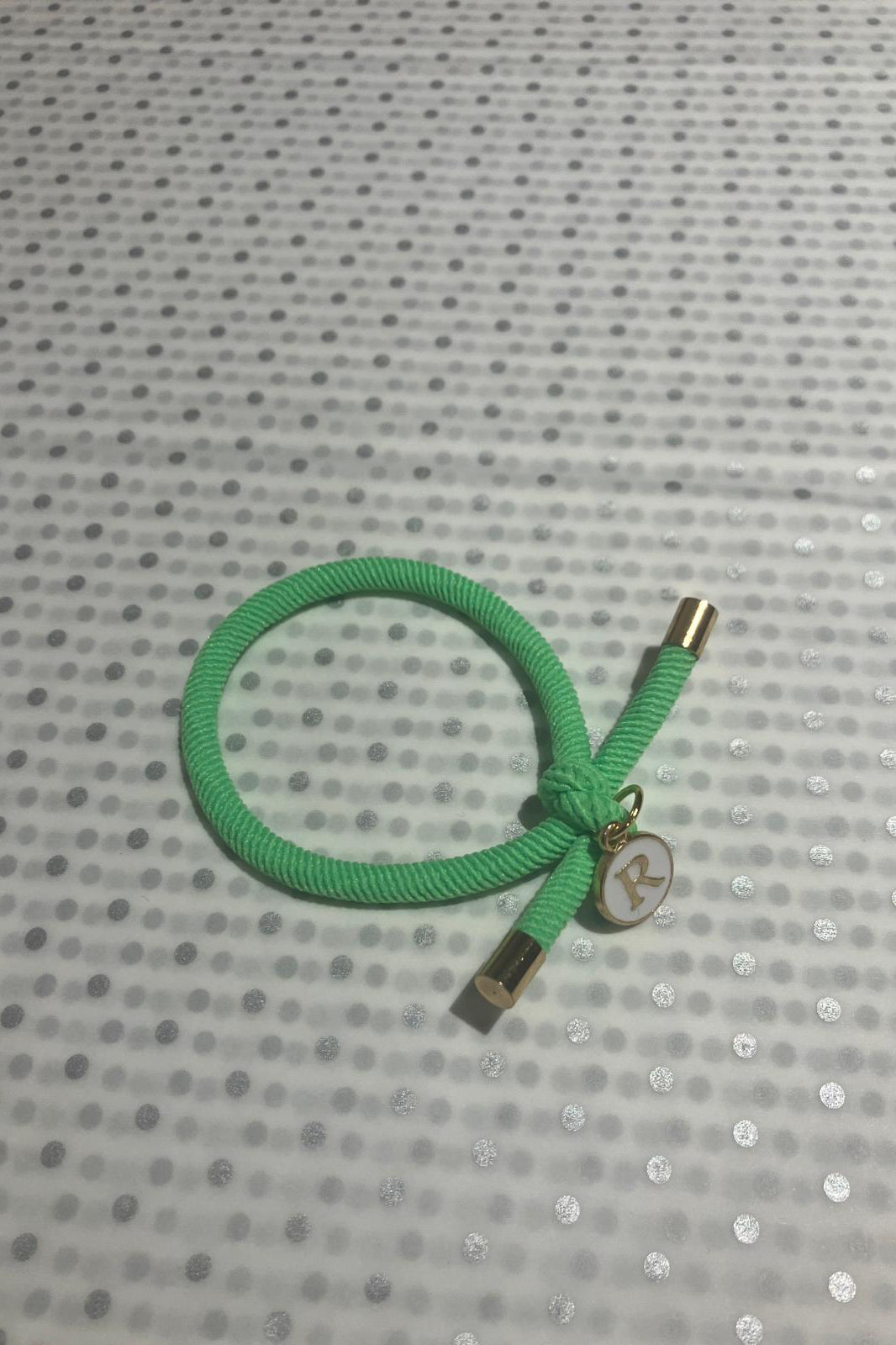 Initial Wrist Band/Hair Tie (O-Z)