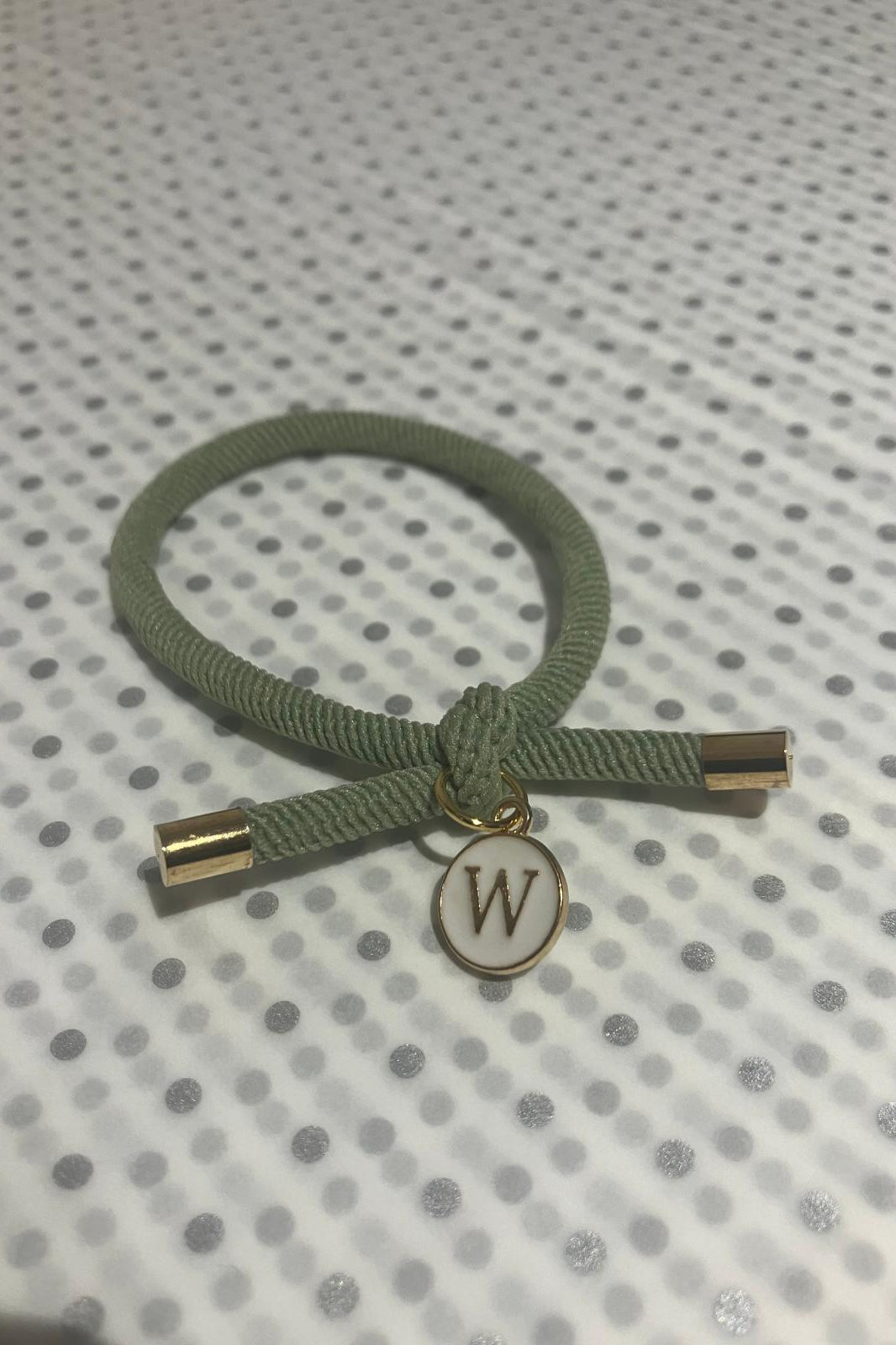 Initial Wrist Band/Hair Tie (A-G)